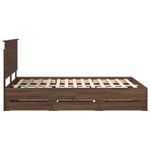 Casa si Gradina - Mobilier - Paturi si accesorii - Paturi - Cadru de pat Stejar inchis 135 x 190 cm Lemn Ingineresc - Infinity.ro