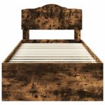 Casa si Gradina - Mobilier - Paturi si accesorii - Paturi - Cadru de pat Stejar fumuriu 90 x 200 cm Lemn de pin masiv - Infinity.ro