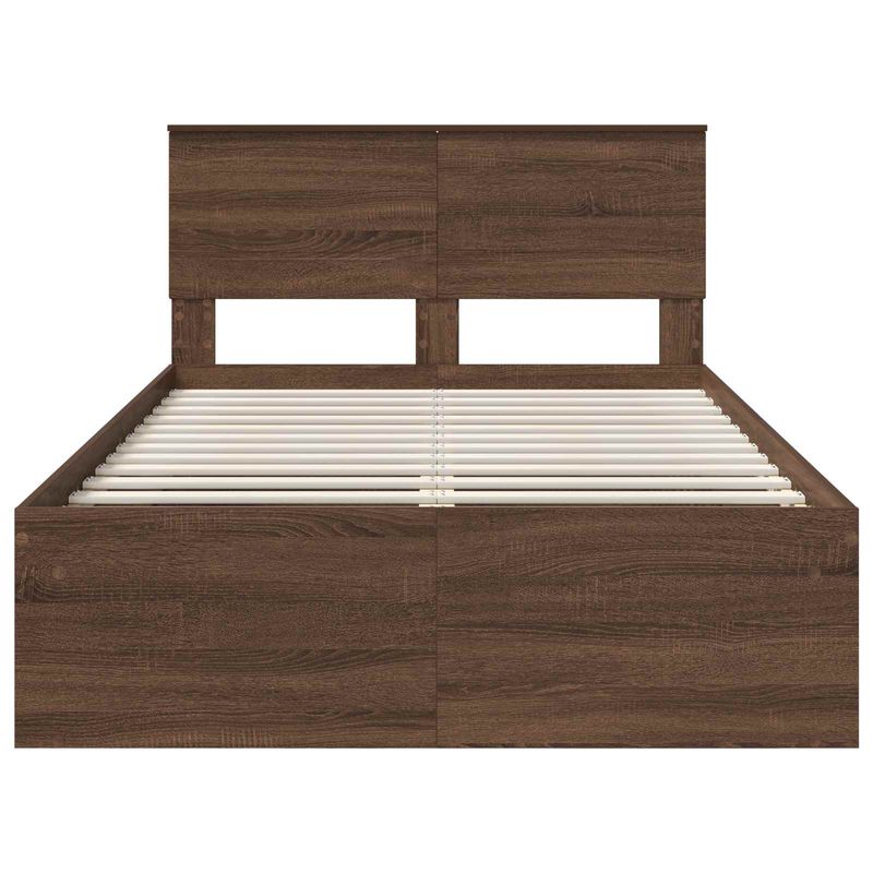 Casa si Gradina - Mobilier - Paturi si accesorii - Paturi - Cadru de pat Stejar inchis 120 x 200 cm Lemn compozit - Infinity.ro