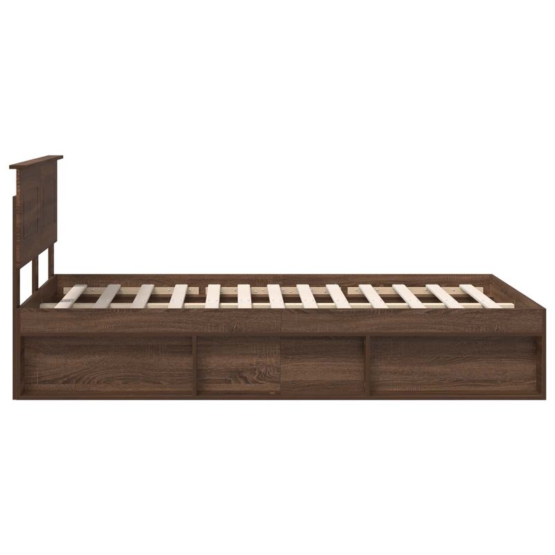 Casa si Gradina - Mobilier - Paturi si accesorii - Paturi - Cadru de pat Stejar inchis 120 x 200 cm Lemn compozit - Infinity.ro