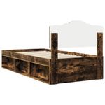Casa si Gradina - Mobilier - Paturi si accesorii - Paturi - Cadru de pat Stejar fumuriu 90 x 200 cm Lemn de pin masiv - Infinity.ro