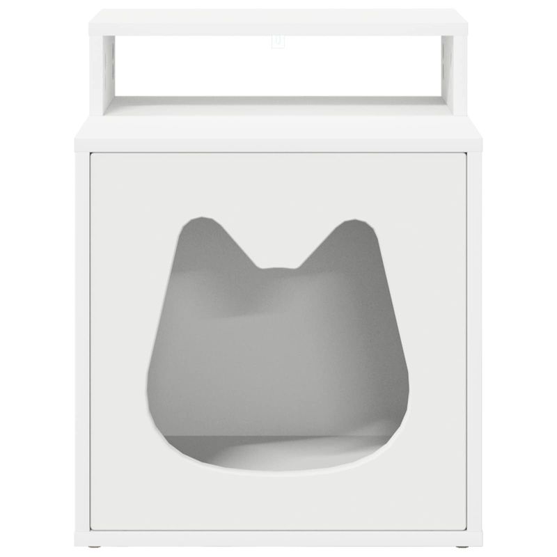 Petshop - Accesorii petshop - Culcusuri si custi - Custi interior si exterior - Casa pentru pisici Alb 42,5 x 40 x 52,5 cm Lemn compozit - Infinity.ro