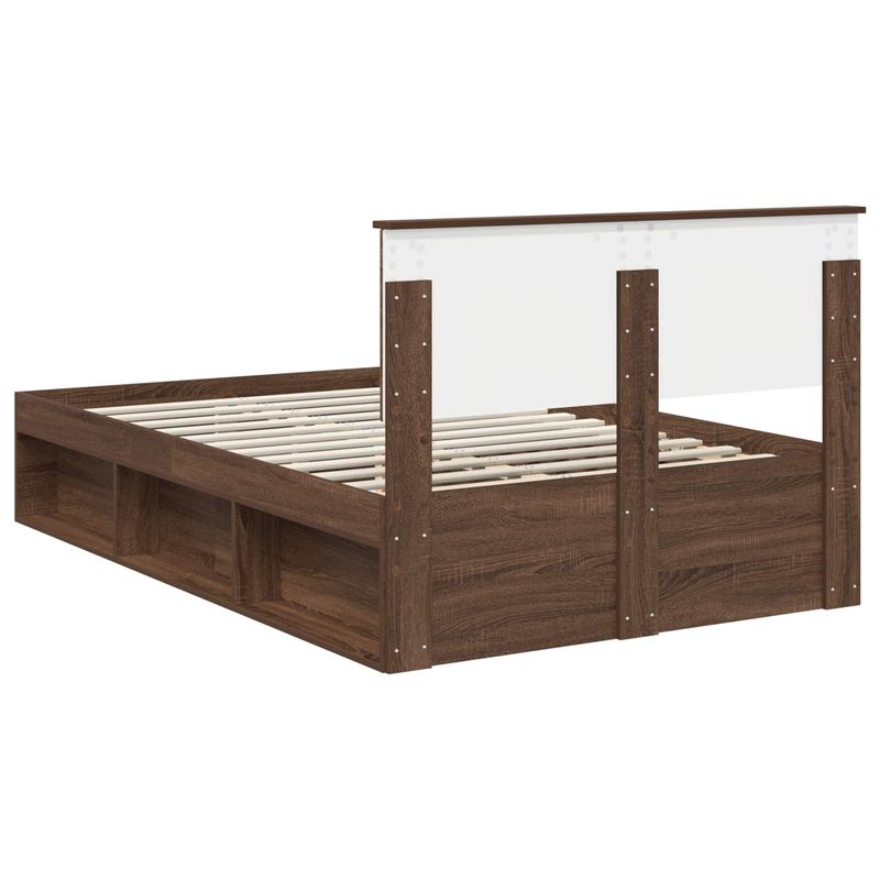 Casa si Gradina - Mobilier - Paturi si accesorii - Paturi - Cadru de pat Stejar inchis 120 x 200 cm Lemn compozit - Infinity.ro