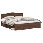 Casa si Gradina - Mobilier - Paturi si accesorii - Paturi - Cadru de pat Stejar inchis 180 x 200 cm Lemn de pin masiv - Infinity.ro