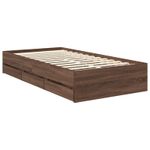 Casa si Gradina - Mobilier - Paturi si accesorii - Paturi - Cadru de pat Stejar inchis 100 x 200 cm Lemn Ingineresc - Infinity.ro