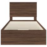 Casa si Gradina - Mobilier - Paturi si accesorii - Paturi - Cadru de pat Stejar inchis 100 x 200 cm Lemn Ingineresc - Infinity.ro