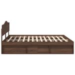 Casa si Gradina - Mobilier - Paturi si accesorii - Paturi - Cadru de pat Stejar inchis 180 x 200 cm Lemn de pin masiv - Infinity.ro