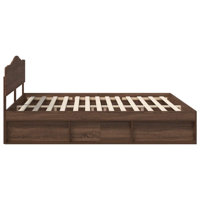 Casa si Gradina - Mobilier - Paturi si accesorii - Paturi - Cadru de pat Stejar inchis 180 x 200 cm Lemn de pin masiv - Infinity.ro