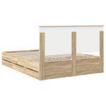 Casa si Gradina - Mobilier - Paturi si accesorii - Paturi - Cadru de pat Stejar Sonoma 150 x 200 cm Lemn Ingineresc - Infinity.ro