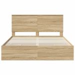 Casa si Gradina - Mobilier - Paturi si accesorii - Paturi - Cadru de pat Stejar Sonoma 160 x 200 cm Lemn Ingineresc - Infinity.ro