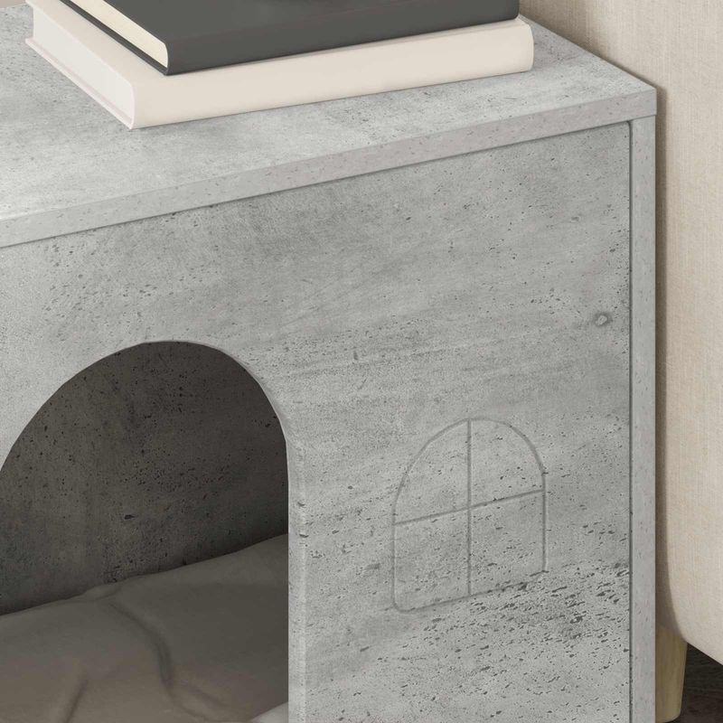 Petshop - Accesorii petshop - Culcusuri si custi - Custi interior si exterior - Casa pentru pisici Beton 51 x 30 x 52 cm Lemn compozit - Infinity.ro