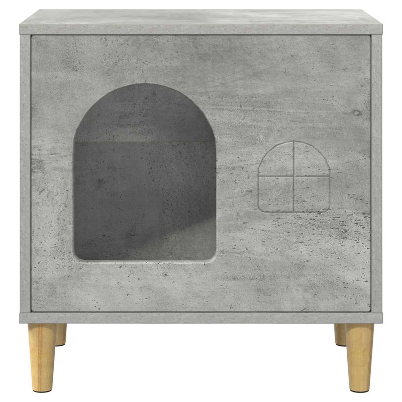 Petshop - Accesorii petshop - Culcusuri si custi - Custi interior si exterior - Casa pentru pisici Beton 51 x 30 x 52 cm Lemn compozit - Infinity.ro