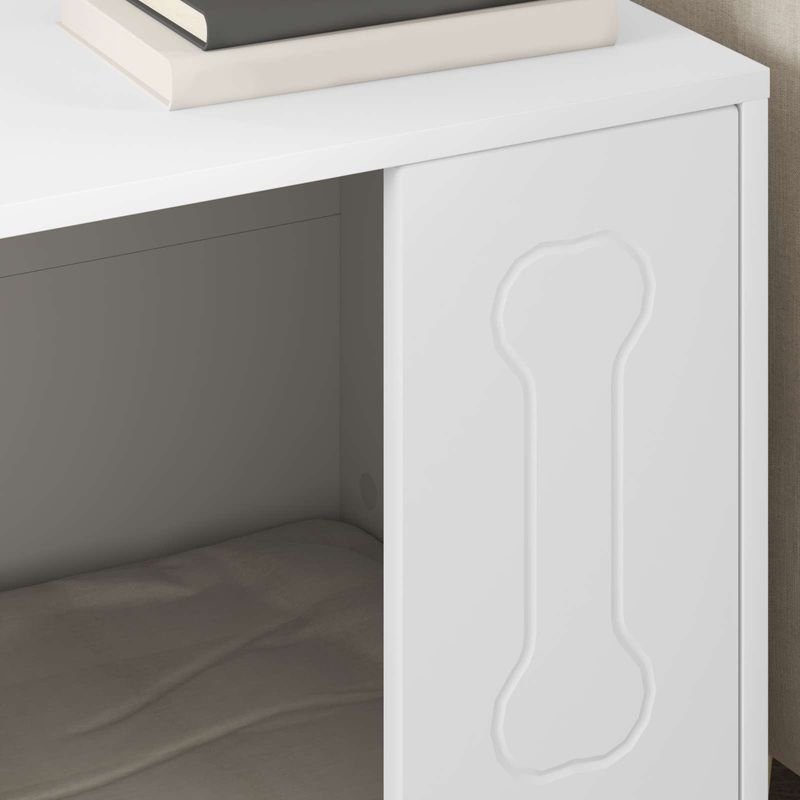 Petshop - Accesorii petshop - Culcusuri si custi - Custi interior si exterior - Casa pentru caini Alb 44 x 42 x 49 cm Lemn compozit - Infinity.ro