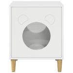 Petshop - Accesorii petshop - Jucarii animale - Ansambluri de joaca - Casa pentru pisici Alb Lucios 42,5 x 40 x 52,5 cm Lemn compozit - Infinity.ro