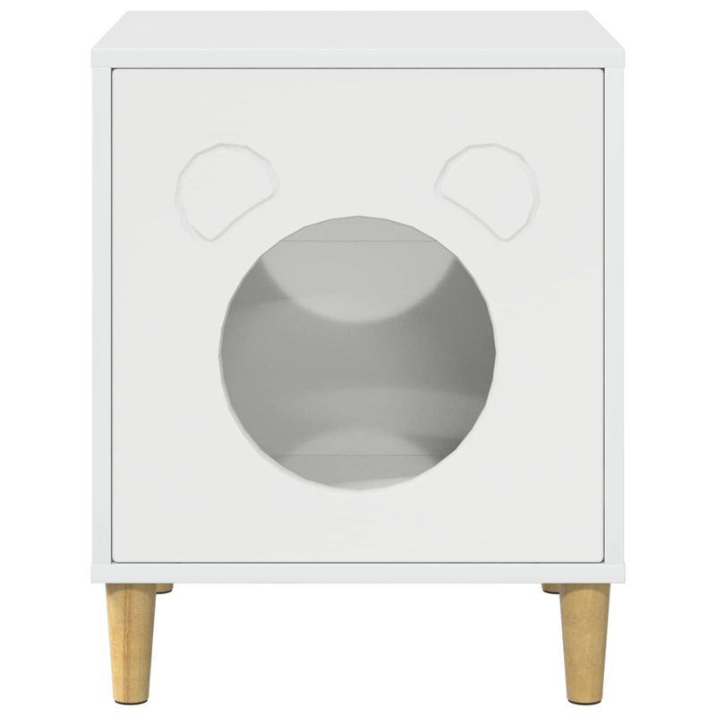 Petshop - Accesorii petshop - Jucarii animale - Ansambluri de joaca - Casa pentru pisici Alb Lucios 42,5 x 40 x 52,5 cm Lemn compozit - Infinity.ro