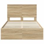 Casa si Gradina - Mobilier - Paturi si accesorii - Paturi - Cadru de pat Stejar Sonoma 120 x 190 cm Lemn Ingineresc - Infinity.ro