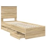 Casa si Gradina - Mobilier - Paturi si accesorii - Paturi - Cadru de pat Stejar Sonoma 75 x 190 cm Lemn Ingineresc - Infinity.ro