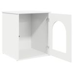 Petshop - Accesorii petshop - Culcusuri si custi - Custi interior si exterior - Casa pentru pisici Alb 53 x 52 x 60 cm Lemn compozit - Infinity.ro