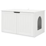 Petshop - Accesorii petshop - Jucarii animale - Ansambluri de joaca - Casa pentru pisici Alb 85 x 55 x 50 cm Lemn compozit - Infinity.ro