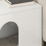 Petshop - Accesorii petshop - Culcusuri si custi - Custi interior si exterior - Casa pentru pisici Alb Lucios 51 x 30 x 52 cm Lemn compozit - Infinity.ro