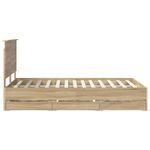 Casa si Gradina - Mobilier - Paturi si accesorii - Paturi - Cadru de pat Stejar Sonoma 120 x 190 cm Lemn Ingineresc - Infinity.ro