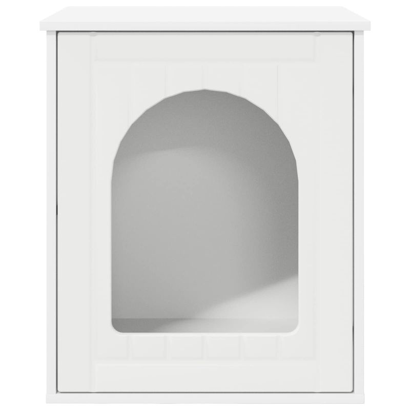 Petshop - Accesorii petshop - Culcusuri si custi - Custi interior si exterior - Casa pentru pisici Alb 53 x 52 x 60 cm Lemn compozit - Infinity.ro