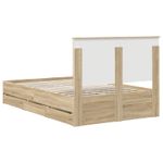 Casa si Gradina - Mobilier - Paturi si accesorii - Paturi - Cadru de pat Stejar Sonoma 120 x 190 cm Lemn Ingineresc - Infinity.ro