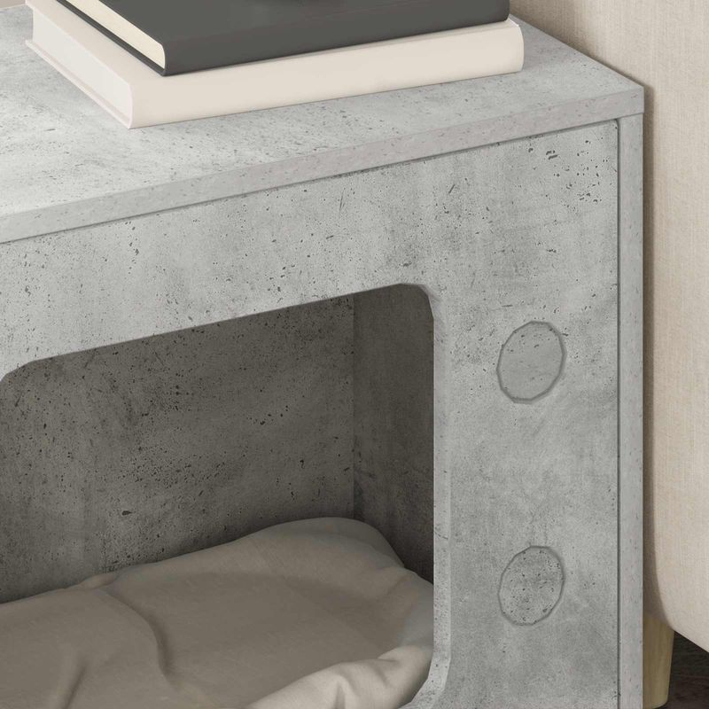 Petshop - Accesorii petshop - Culcusuri si custi - Custi interior si exterior - Casa pentru pisici Beton 51 x 30 x 52 cm Lemn compozit - Infinity.ro