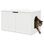 Petshop - Accesorii petshop - Jucarii animale - Ansambluri de joaca - Casa pentru pisici Alb 85 x 55 x 50 cm Lemn compozit - Infinity.ro