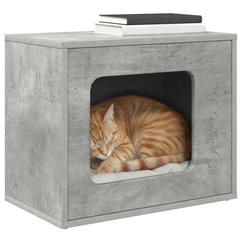 Petshop - Accesorii petshop - Jucarii animale - Ansambluri de joaca - Casa pentru pisici Beton 51 x 30 x 42 cm Lemn compozit - Infinity.ro