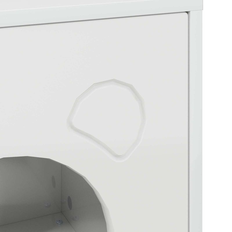 Petshop - Accesorii petshop - Jucarii animale - Ansambluri de joaca - Casa pentru pisici Alb Lucios 42,5 x 40 x 52,5 cm Lemn compozit - Infinity.ro