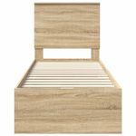 Casa si Gradina - Mobilier - Paturi si accesorii - Paturi - Cadru de pat Stejar Sonoma 75 x 190 cm Lemn Ingineresc - Infinity.ro