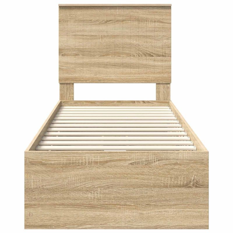 Casa si Gradina - Mobilier - Paturi si accesorii - Paturi - Cadru de pat Stejar Sonoma 75 x 190 cm Lemn Ingineresc - Infinity.ro