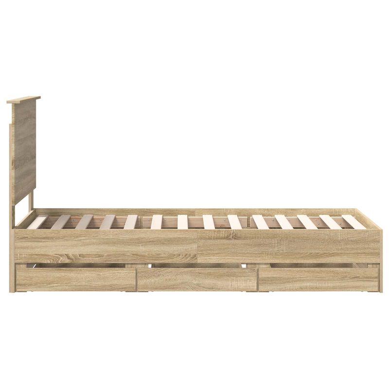 Casa si Gradina - Mobilier - Paturi si accesorii - Paturi - Cadru de pat Stejar Sonoma 75 x 190 cm Lemn Ingineresc - Infinity.ro