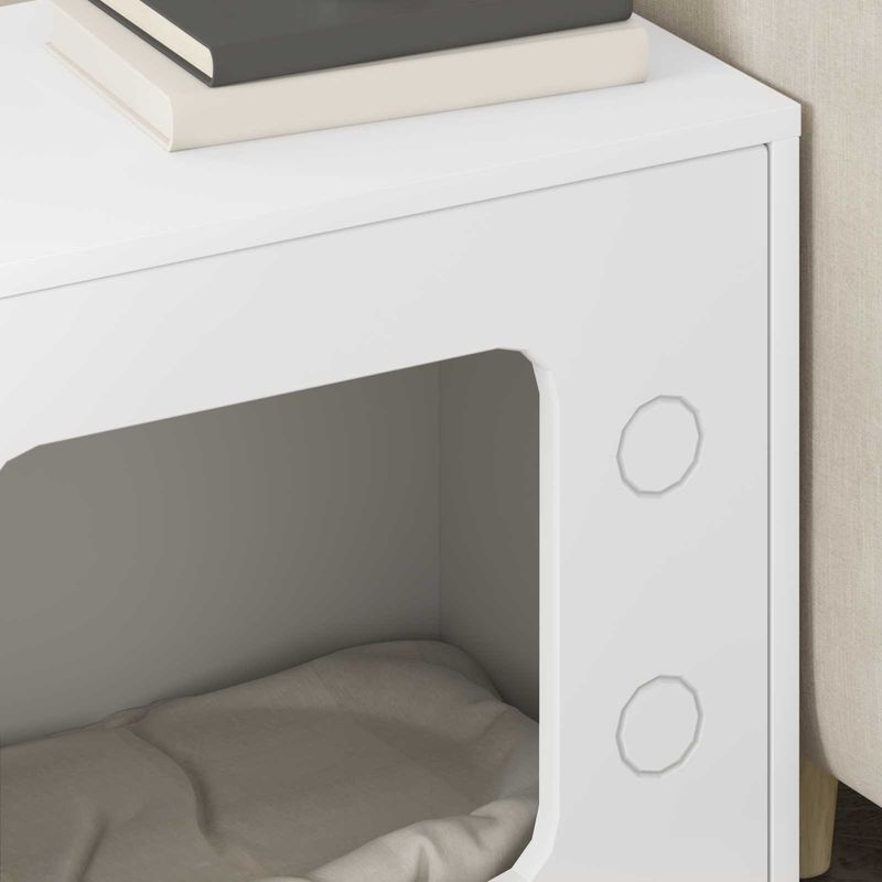 Petshop - Accesorii petshop - Jucarii animale - Ansambluri de joaca - Casa pentru pisici Alb 51 x 30 x 52 cm Lemn compozit - Infinity.ro