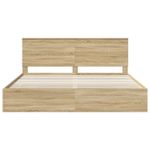 Casa si Gradina - Mobilier - Paturi si accesorii - Paturi - Cadru de pat Stejar Sonoma 200 x 200 cm Lemn Ingineresc - Infinity.ro