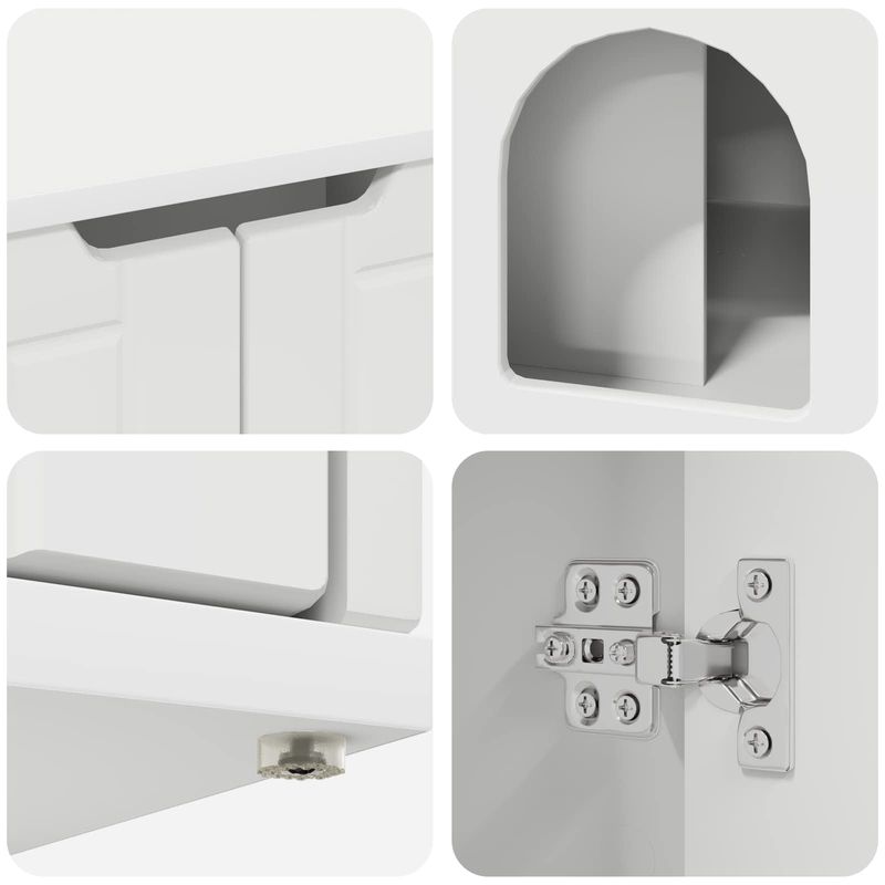 Petshop - Accesorii petshop - Jucarii animale - Ansambluri de joaca - Casa pentru pisici Alb 85 x 55 x 50 cm Lemn compozit - Infinity.ro