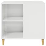 Petshop - Accesorii petshop - Culcusuri si custi - Custi interior si exterior - Casa pentru pisici Alb Lucios 72 x 42.5 x 70 cm Lemn compozit - Infinity.ro