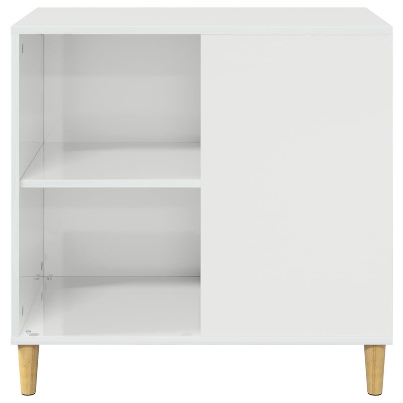 Petshop - Accesorii petshop - Culcusuri si custi - Custi interior si exterior - Casa pentru pisici Alb Lucios 72 x 42.5 x 70 cm Lemn compozit - Infinity.ro