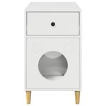 Petshop - Accesorii petshop - Culcusuri si custi - Custi interior si exterior - Casa pentru pisici Alb Lucios 72 x 42.5 x 70 cm Lemn compozit - Infinity.ro
