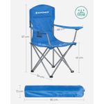 Casa si Gradina - Mobilier - Scaune si fotolii - Scaune - Set 2 scaune pliabile de camping sau pescuit, suport pahar, maxim 150kg, albastru - Infinity.ro
