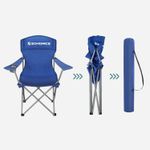 Casa si Gradina - Mobilier - Scaune si fotolii - Scaune - Set 2 scaune pliabile de camping sau pescuit, suport pahar, maxim 150kg, albastru - Infinity.ro