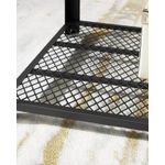 Casa si Gradina - Mobilier - Mese si birouri - Masute de cafea - Masuta de cafea, cu cadru metalic, raft de depozitare, pentru living, 45x106x60cm, stil industrial, maro rustic - Infinity.ro