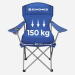 Casa si Gradina - Mobilier - Scaune si fotolii - Scaune - Set 2 scaune pliabile de camping sau pescuit, suport pahar, maxim 150kg, albastru - Infinity.ro