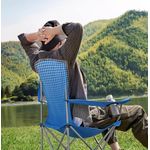 Casa si Gradina - Mobilier - Scaune si fotolii - Scaune - Set 2 scaune pliabile de camping sau pescuit, suport pahar, maxim 150kg, albastru - Infinity.ro