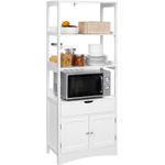 Casa si Gradina - Mobilier - Mobilier baie - Corpuri baie - Dulap inalt baie cu 3 rafturi, 1 sertar si 1 dulap, din MDF, 60x33x154 cm, alb - Infinity.ro