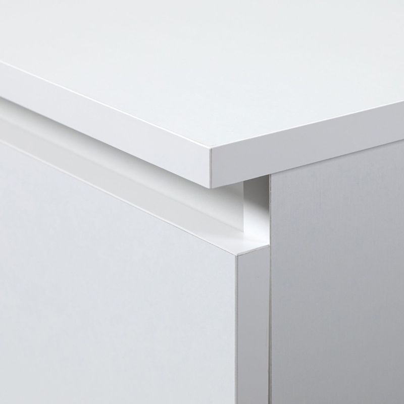Casa si Gradina - Mobilier - Comode si corpuri - Comode - Comoda cu 4 sertare si 2 usi, PAL laminat, 110x35x80 cm, alb mat - Infinity.ro