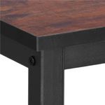 Casa si Gradina - Mobilier - Comode si corpuri - Noptiere - Masa de cafea patrata, noptiera cu cadru otel si polita de depozitare, 45x45x55 cm, maro rustic - Infinity.ro