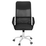 Casa si Gradina - Mobilier - Scaune si fotolii - Scaune - Scaun birou reglabil, ergonomic, cu spatar din microplasa respirabila si baza metalica cromata, 117x58x60 cm, negru - Infinity.ro