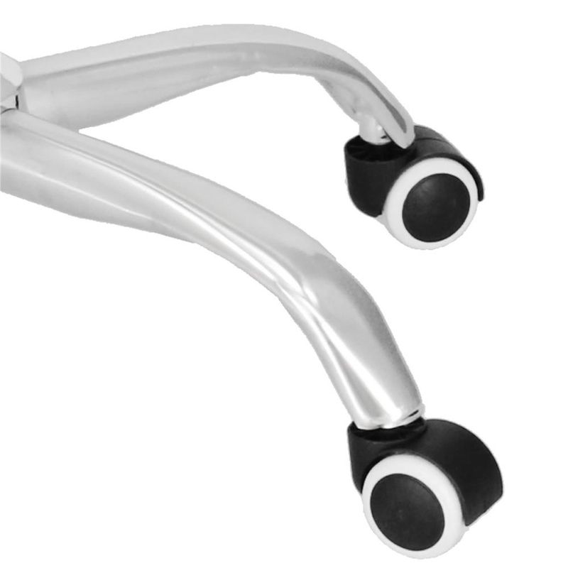 Casa si Gradina - Mobilier - Scaune si fotolii - Scaune - Scaun birou reglabil, ergonomic, cu spatar din microplasa respirabila si baza metalica cromata, 117x58x60 cm, negru - Infinity.ro